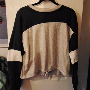 Grey and Navy Blue Long Sleeve